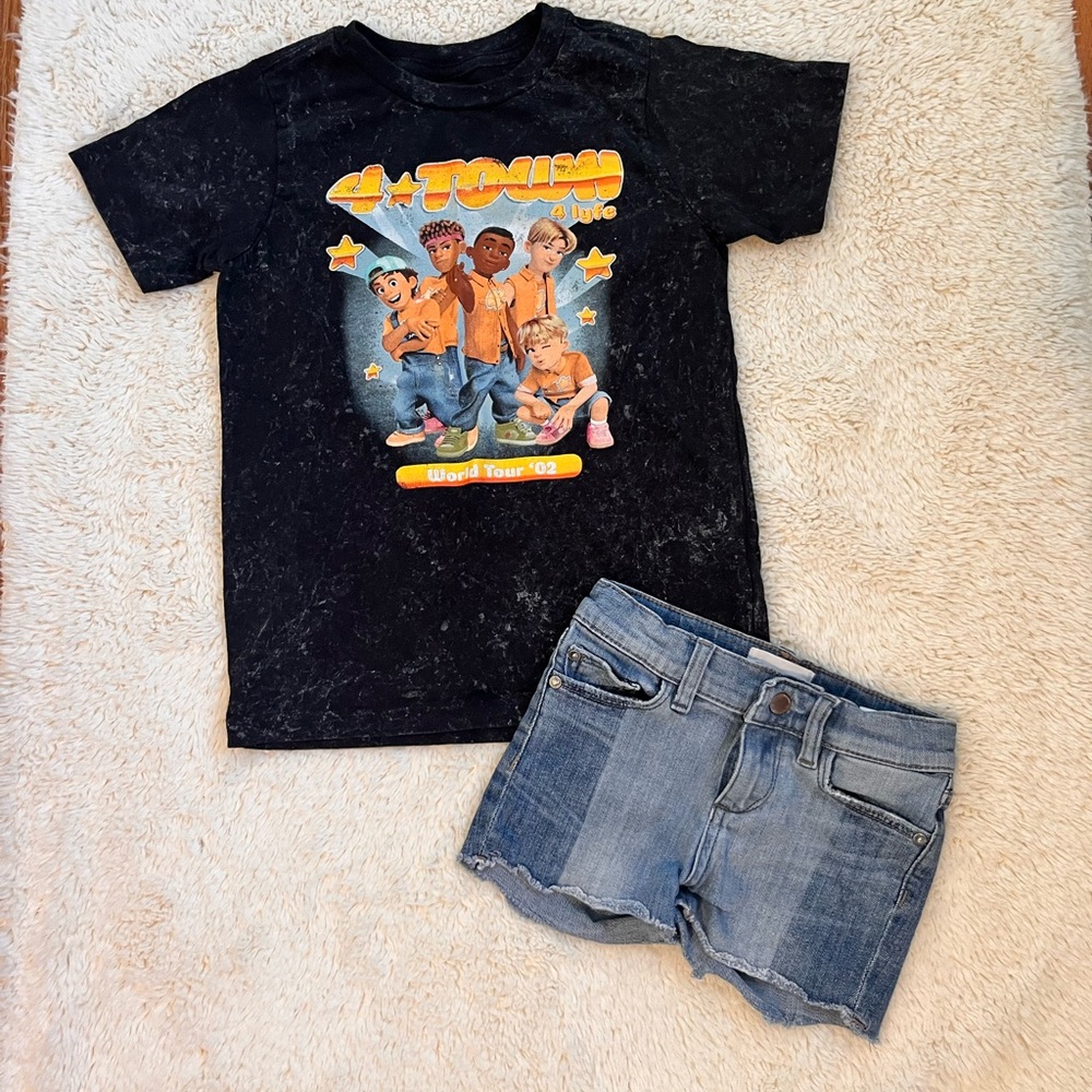 Disney 4-Town World Tour Design Sz 5/6 and Denim DL 1961 Shorts Sz 6